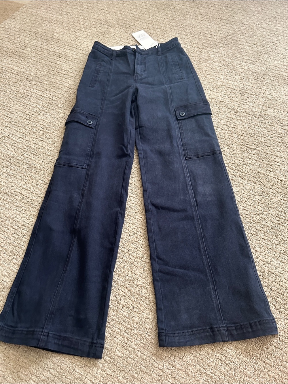 Risen blueberry cargo jeans NWT 5/27 - Picture 2 of 5